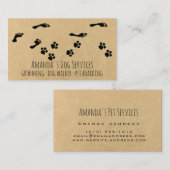 Rustikale Hunde-Sitter-Pet-Dienste wachsen Pfotenp Visitenkarte (Vorne/Hinten)