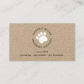 Rustikale Hundefellkraft Visitenkarte (Vorderseite)