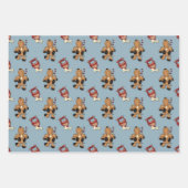 Rustikale Hundeliebhaber Kariertes Geschenkgutsche Geschenkpapier Set (Vorderseite 3)