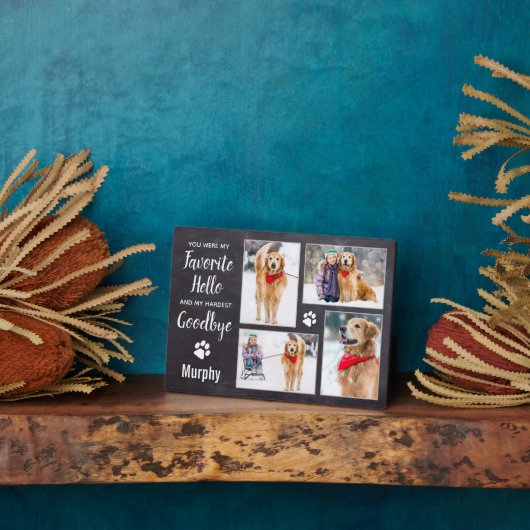 Rustikale Hundelokolade Keepake Foto Collage Fotoplatte (Seite)