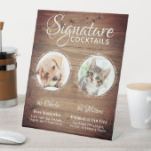 Rustikale Hundeschrift Getränke für Haustiere Hoch Sockelschild (In Situ)