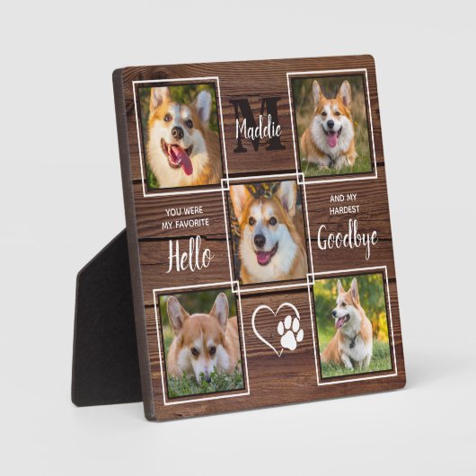 Rustikale Hundespeicherung 5 Foto-Collage für Haus Fotoplatte (Vorderseite)