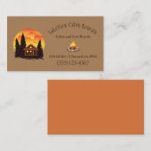 Rustikale Hütte Campground Resort Vermietung Visitenkarte (Vorne/Hinten)