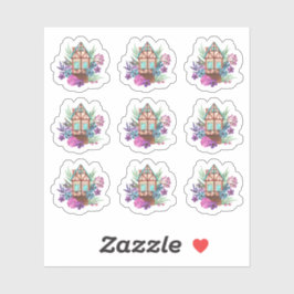 Rustikale Hütte Chic Floral Kabine Wasserfarbensch Aufkleber