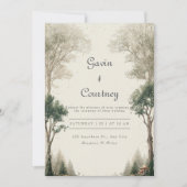 Rustikale Hütte Einladung (Vorderseite)