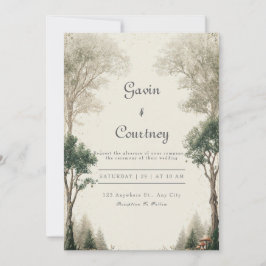 Rustikale Hütte Einladung