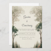 Rustikale Hütte Einladung (Vorne/Hinten)