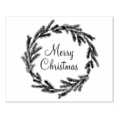 Rustikale Hütte Frohe Weihnachts-Winter-Kranz-Gesc Gummistempel (Prägung)