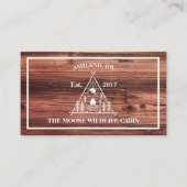 Rustikale Hütte für Ferien in Holz Visitenkarte (Vorderseite)