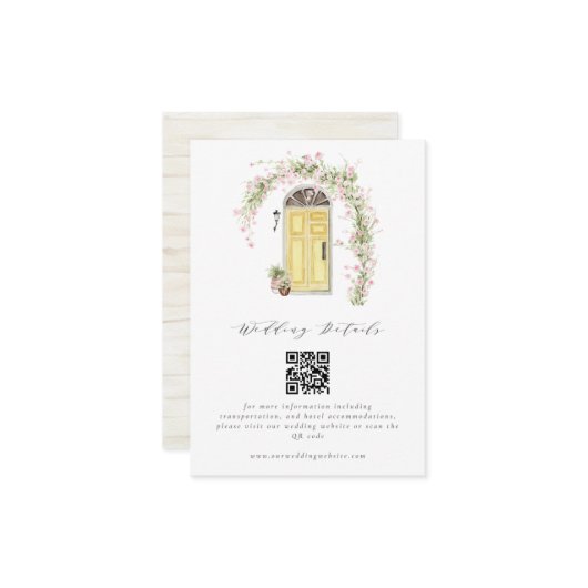 Rustikale Hütte Garden Hochzeiten Details Begleitkarte (Vorderseite/Rückseite Beispiel)