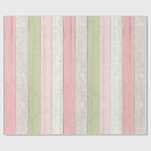 Rustikale Hütte Grün und Rosa Blumenholz Chic Geschenkpapier (Flach)