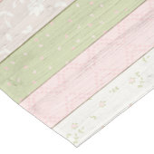 Rustikale Hütte Grün und Rosa Blumenholz Chic Kurzer Tischläufer (Ecke)