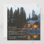 Rustikale Hütte - Happy Retirement Party - Einladung (Rückseite)