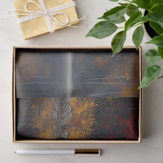 Rustikale Hütte Herbst am Entdeckungssee Seidenpapier (Geschenk)