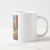 Rustikale Hütte, Herbst Jumbo-Tasse (Rechts)