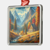 Rustikale Hütte, Herbst Ornament Aus Metall (Links)