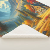 Rustikale Hütte, Herbst Sherpadecke (3/4)