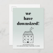 Rustikale Hütte heruntergestufte Dusty Green Movin Ankündigungspostkarte (Vorne/Hinten)