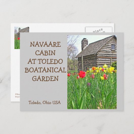 Rustikale Hütte im Toledo Botanischer Garten Postkarte (Vorne/Hinten)