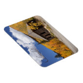 Rustikale Hütte in brillant gelben Aspens Colorado Magnet (Rechte Seite)