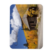 Rustikale Hütte in brillant gelben Aspens Colorado Magnet (Vertikal)