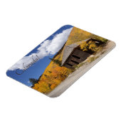 Rustikale Hütte in brillant gelben Aspens Colorado Magnet (Linke Seite)