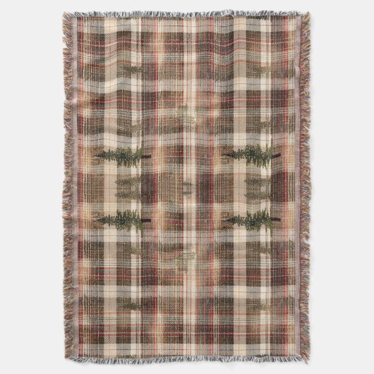 Rustikale Hütte Kariert mit Pinienbäumen Decke (Vorderseite Vertikal)