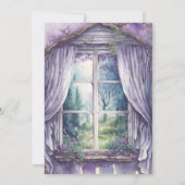 Rustikale Hütte Lila Lavendel Hochzeit Einladung (Rückseite)