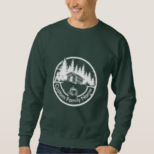 Rustikale Hütte   Name der benutzerdefinierten Fam Sweatshirt