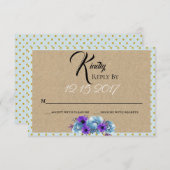 Rustikale Hütte Rose Frühjahrssaison-Suite Party RSVP Karte (Vorne/Hinten)