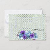 Rustikale Hütte Rose Frühjahrssaison-Suite Party RSVP Karte (Rückseite)