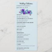 Rustikale Hütte Rose Hochzeit Suite Bridal Zeremon Programm (Vorderseite)