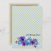 Rustikale Hütte Rose Hochzeitsfeier Einladung (Vorne/Hinten)