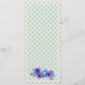 Rustikale Hütte Rose Hochzeitssuite Dusche Party Menükarte (Rückseite)