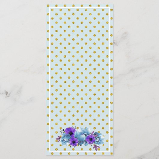 Rustikale Hütte Rose Hochzeitssuite Dusche Party Menükarte (Rückseite)