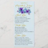 Rustikale Hütte Rose Hochzeitssuite Dusche Party Menükarte (Vorderseite)