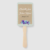 Rustikale Hütte Rose Hochzeitssuite Empfang Party Fächer (Rückseite)