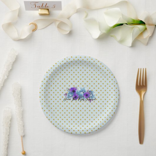 Rustikale Hütte Rose Hochzeitssuite Empfang Party Pappteller (Hochzeit)