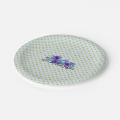 Rustikale Hütte Rose Hochzeitssuite Empfang Party Pappteller (Schrägansicht)