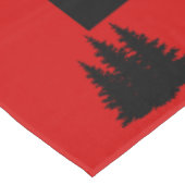 Rustikale Hütte Rot Karierte Schwarze Elche Bäume Tischdecke (Schrägansicht)