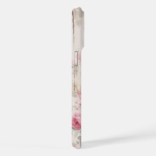 Rustikale Hütte Stil Rose auf altes Holz mit Namen iPhone Hülle (Rechte Seite)