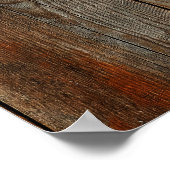 Rustikale Hütte, Weck das Bärenholzzeichen nicht! Poster (Ecke)