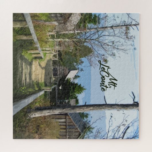 Rustikale Hütten von LeConte in GSMNP Puzzle (Horizontal)