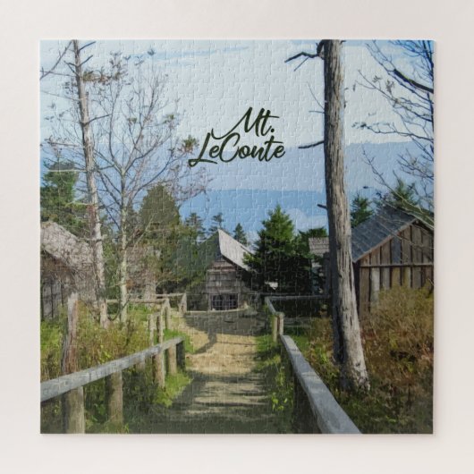Rustikale Hütten von LeConte in GSMNP Puzzle (Vertikal)