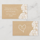 Rustikale Hydrangeas-Blumenbeilage Begleitkarte (Vorne/Hinten)