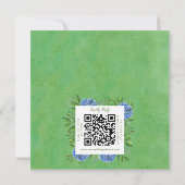 Rustikale Hydrangeas Hochzeitsempfehlung mit QR-Co Einladung (Rückseite)