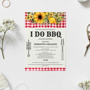 Rustikale I DO BBQ Paare-Spritzparty Einladung