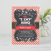 Rustikale I DO GRILLEN Paare Showlobby Party Einladung (Stehend Vorderseite)