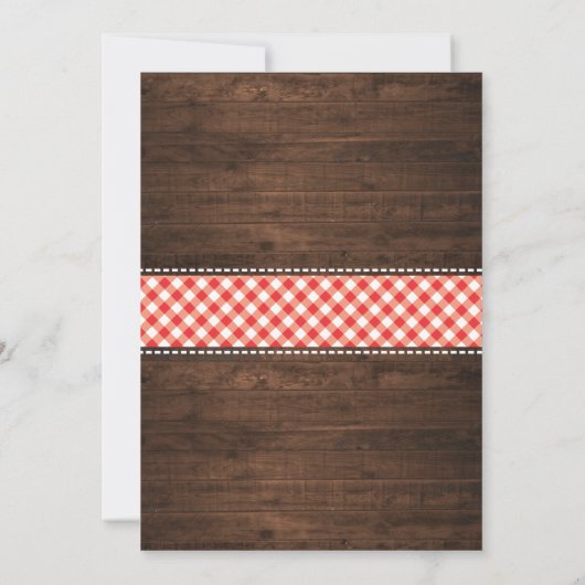 Rustikale I DO GRILLEN Paare Showlobby Party Einladung (Rückseite)