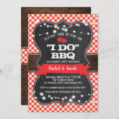 Rustikale I DO GRILLEN Paare Showlobby Party Einladung (Vorne/Hinten)